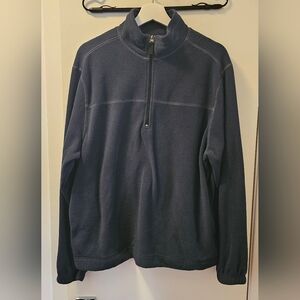Saddlebred Men's Navy Blue Fleece Half-Zip Sweater - Size Medium